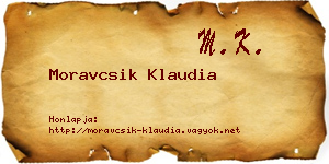 Moravcsik Klaudia névjegykártya