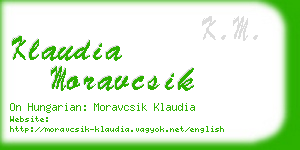 klaudia moravcsik business card